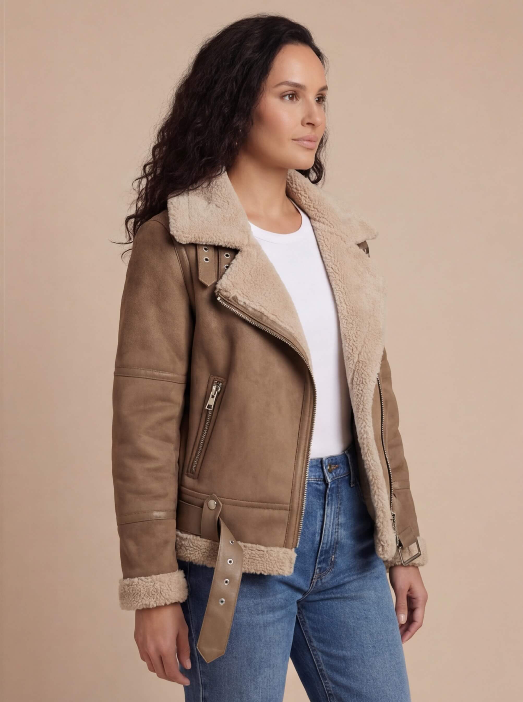 Damen Jacke – Warm, Stilvoll & Mit Kunstfellfutter