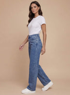 Damen Jeans – High-Waist Straight-Leg Denim