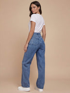 Damen Jeans – High-Waist Straight-Leg Denim
