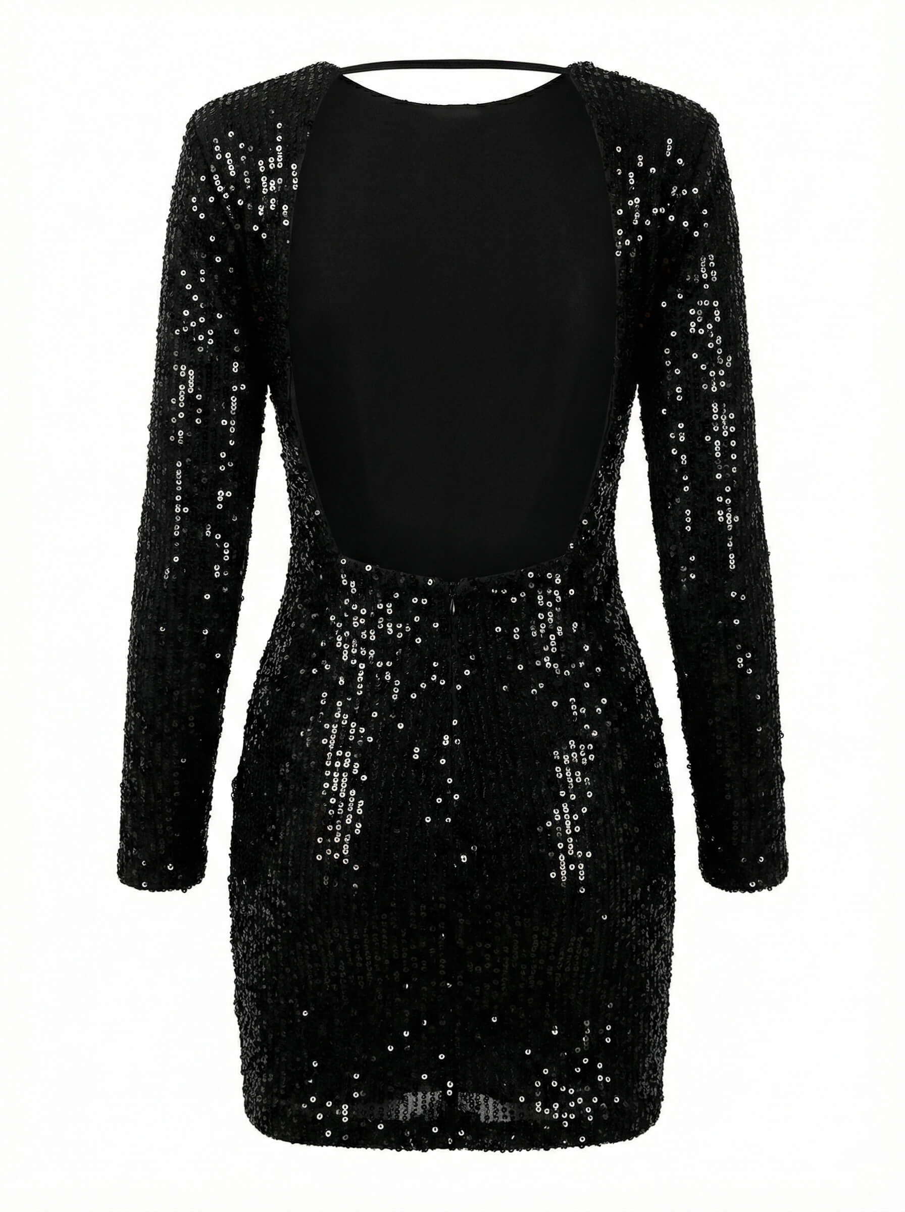 Damen Kleid – Glitzerndes Rückenfrei Mini Party Dress