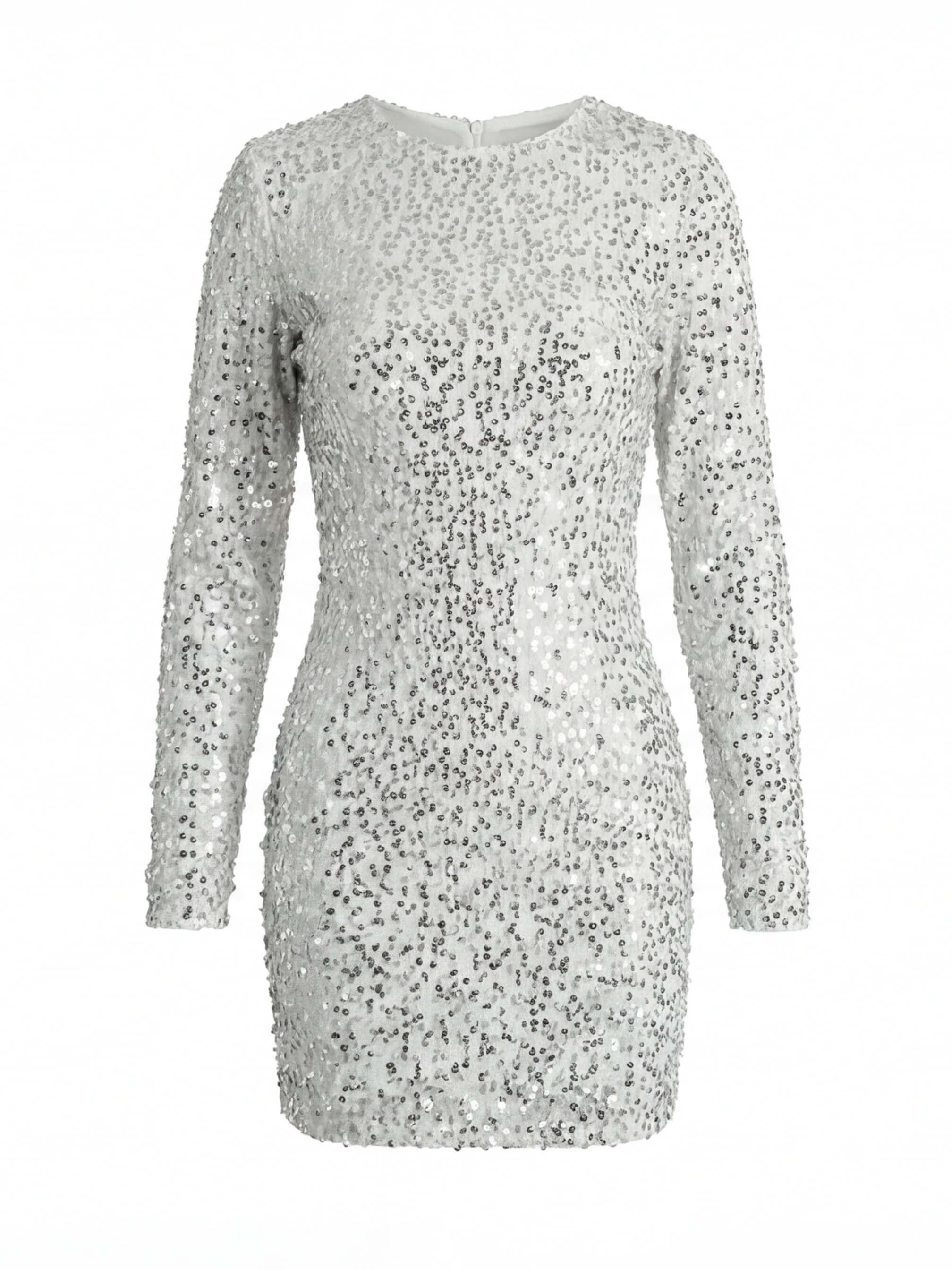 Damen Kleid – Glitzerndes Rückenfrei Mini Party Dress