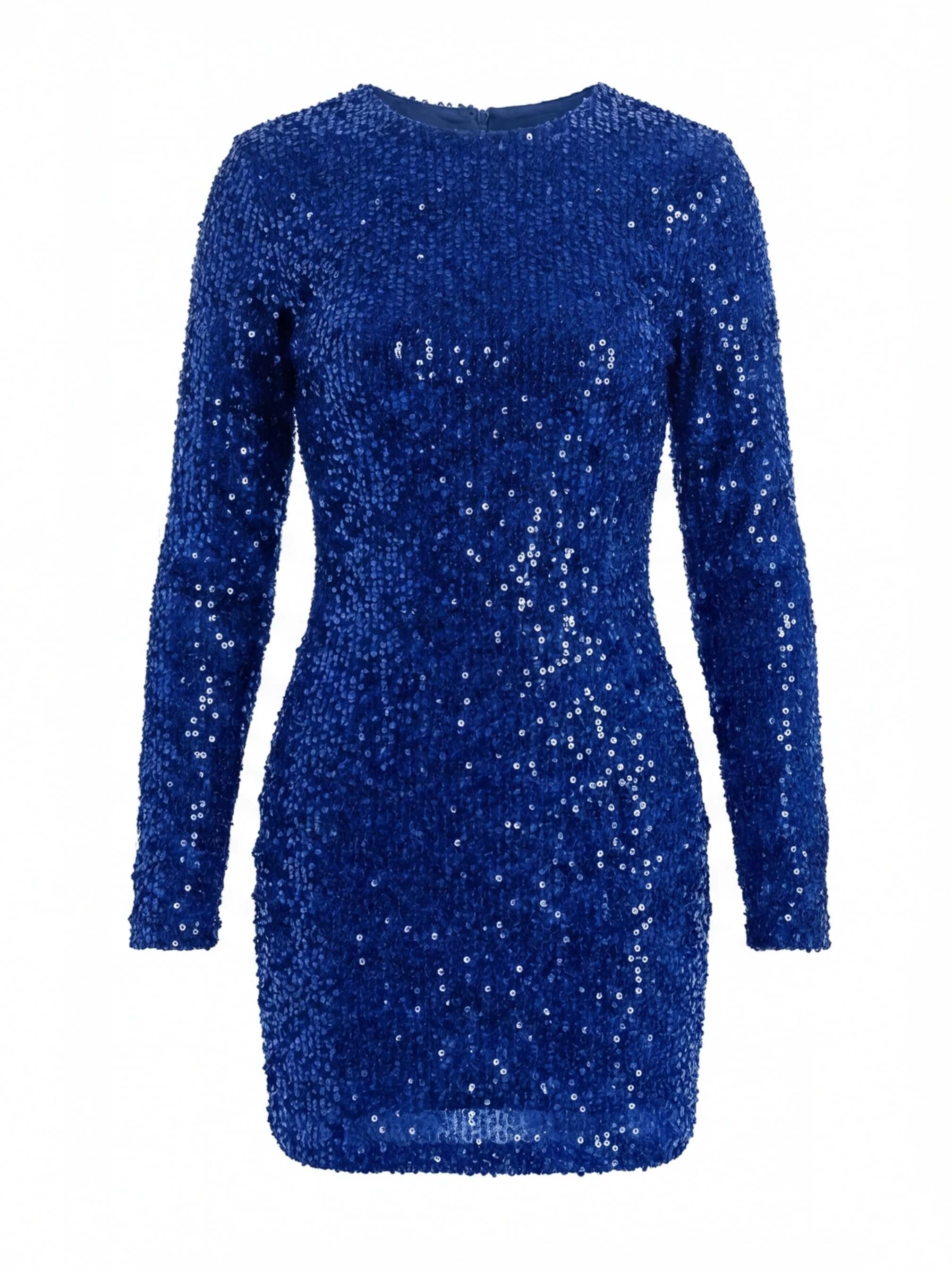 Damen Kleid – Glitzerndes Rückenfrei Mini Party Dress