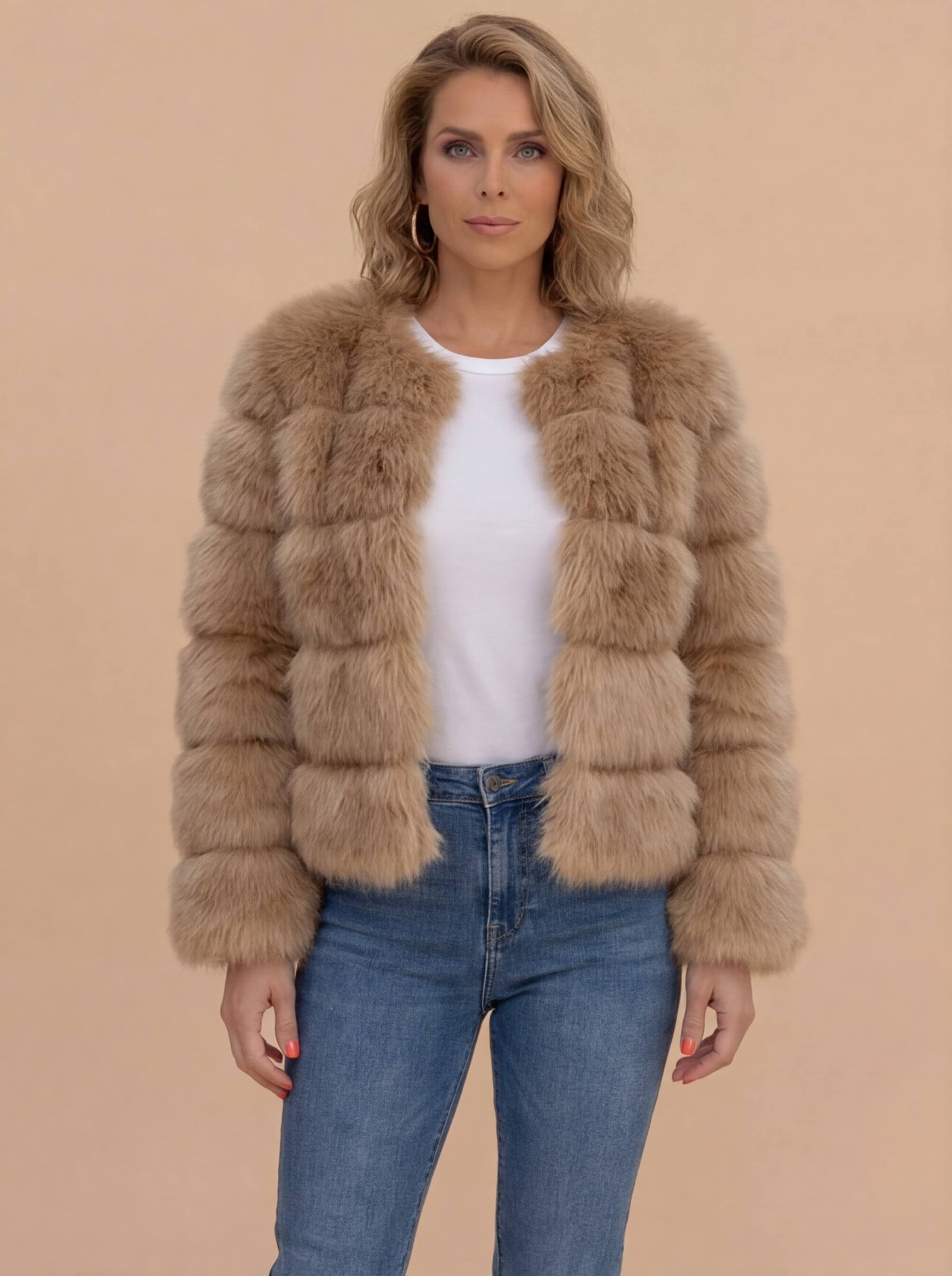 Damen Kunstfelljacke – Elegant, Warm & Stilvoll