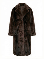 Damen Kunstfellmantel – Lang, warm & luxuriös