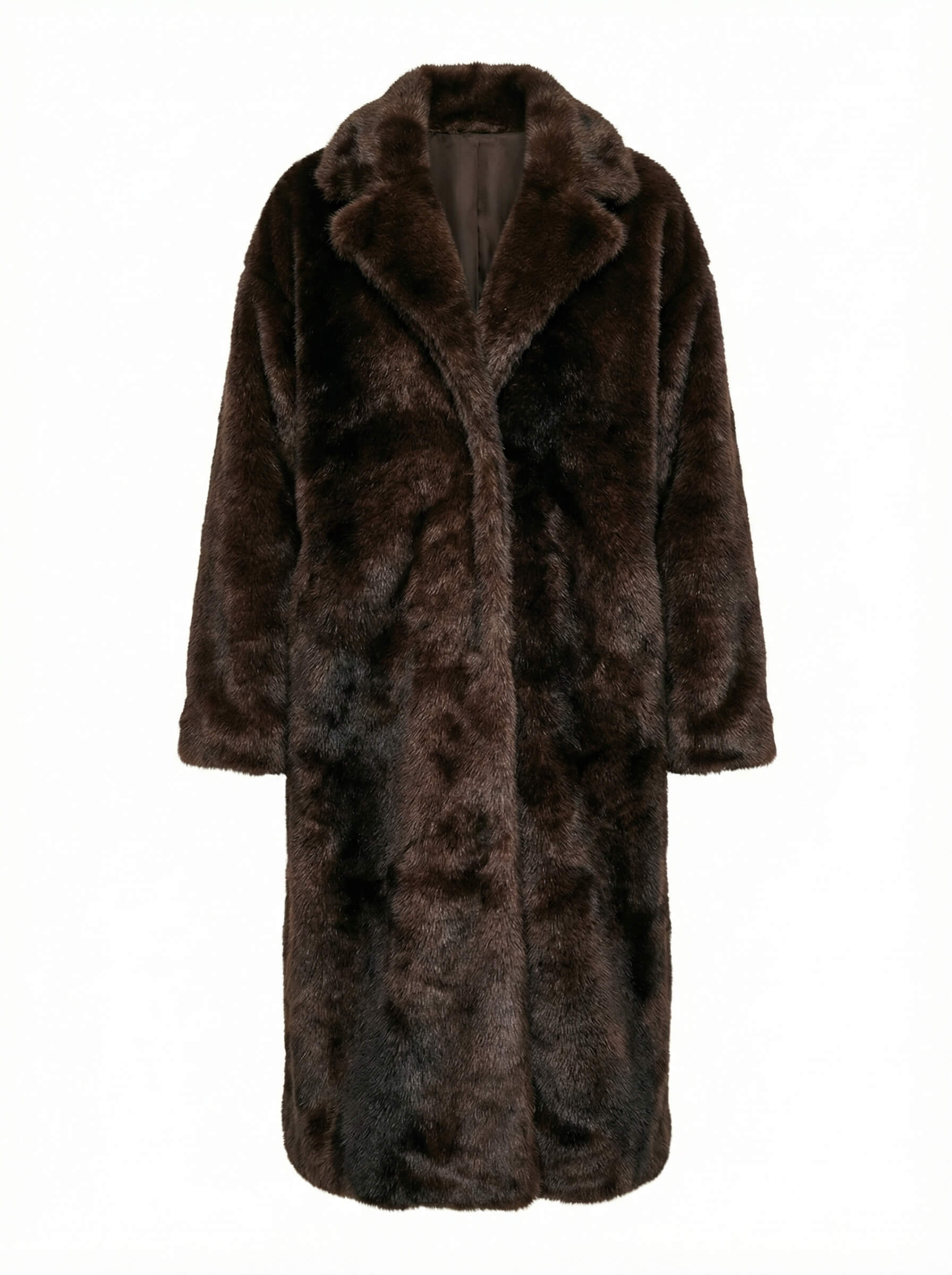 Damen Kunstfellmantel – Lang, warm & luxuriös