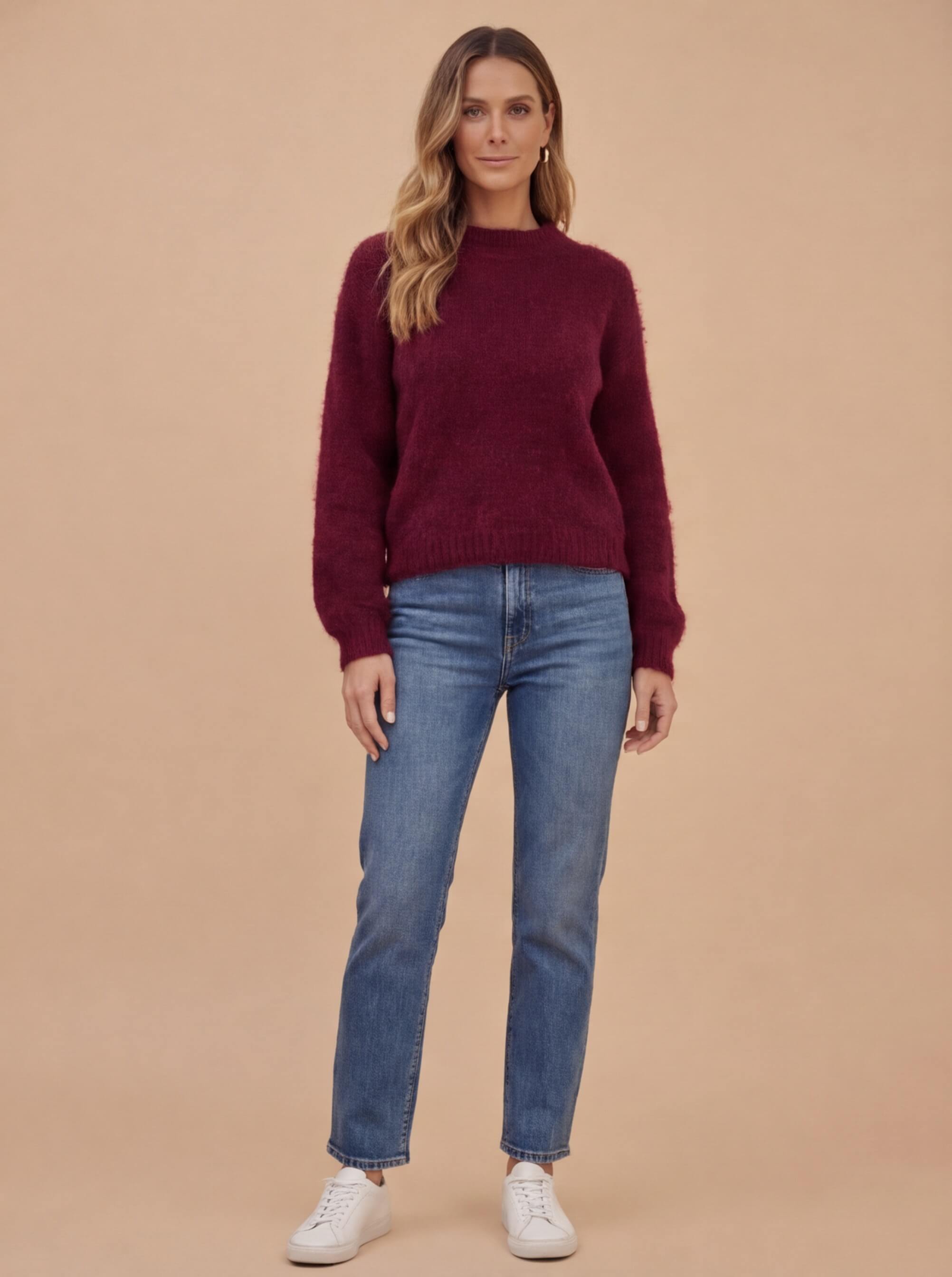 Damen Kuschelpullover – Weicher Flausch-Strick für Herbst & Winter
