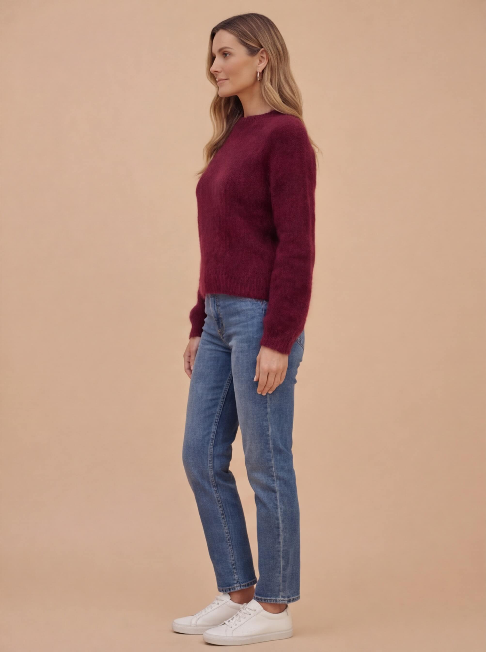 Damen Kuschelpullover – Weicher Flausch-Strick für Herbst & Winter
