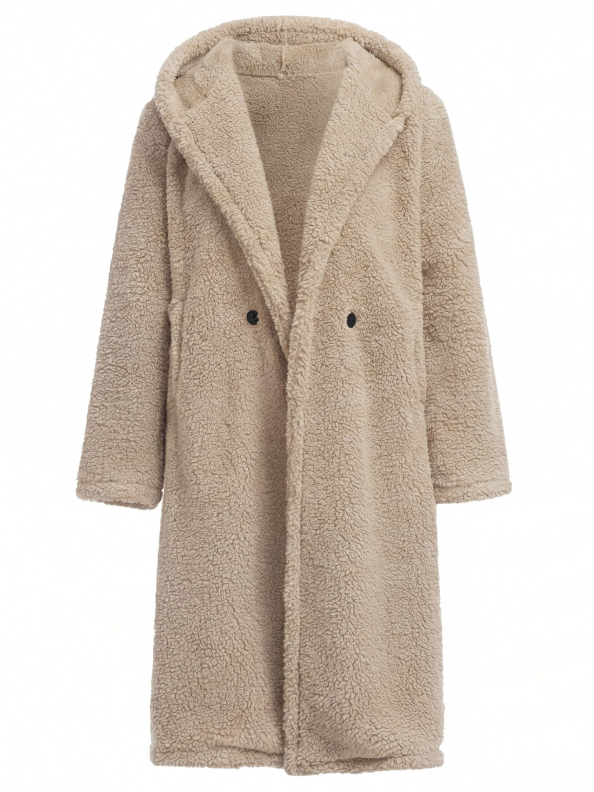 Damen Wintermantel – Kuscheliger Teddy Long Coat