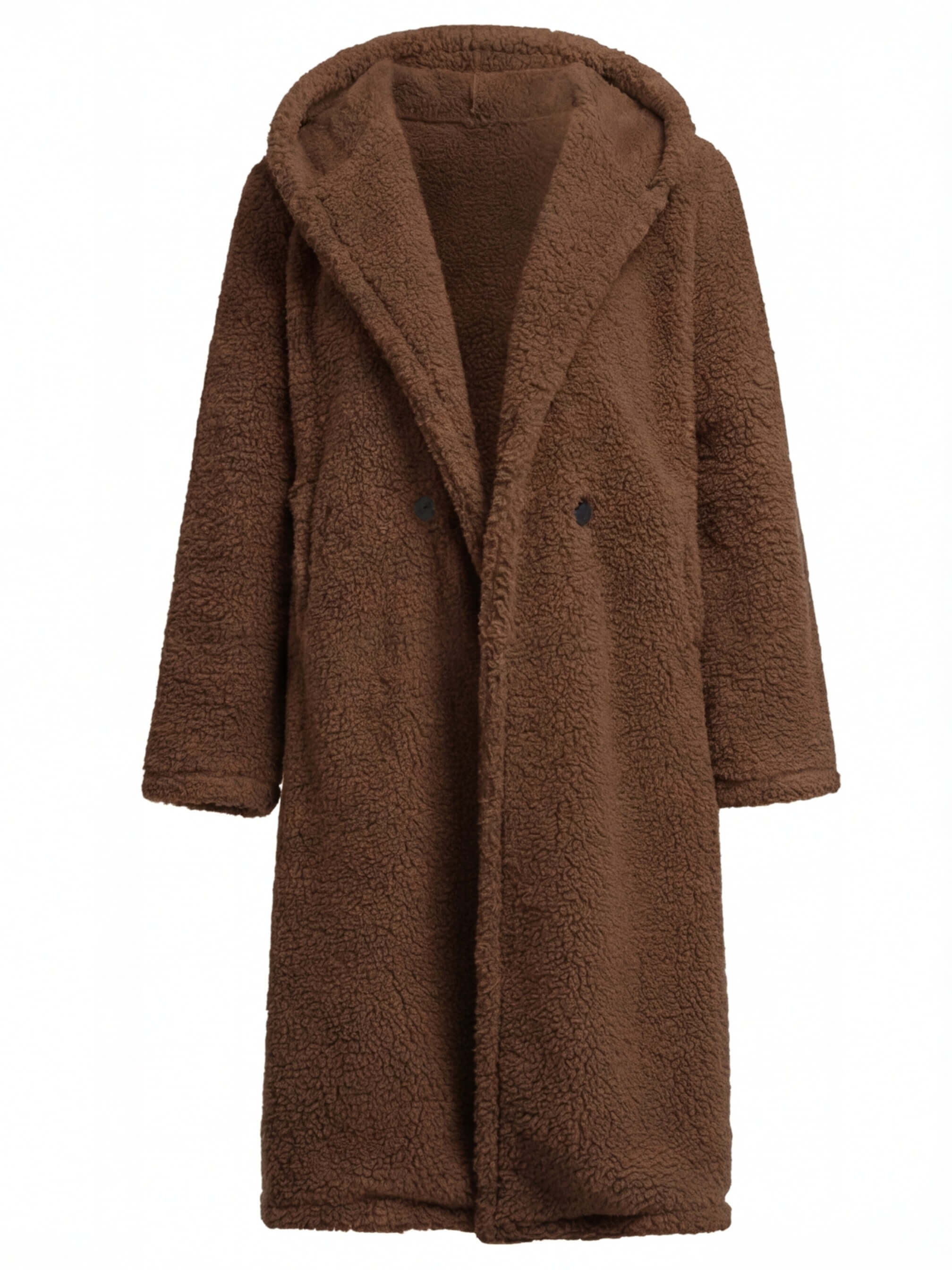 Damen Wintermantel – Kuscheliger Teddy Long Coat