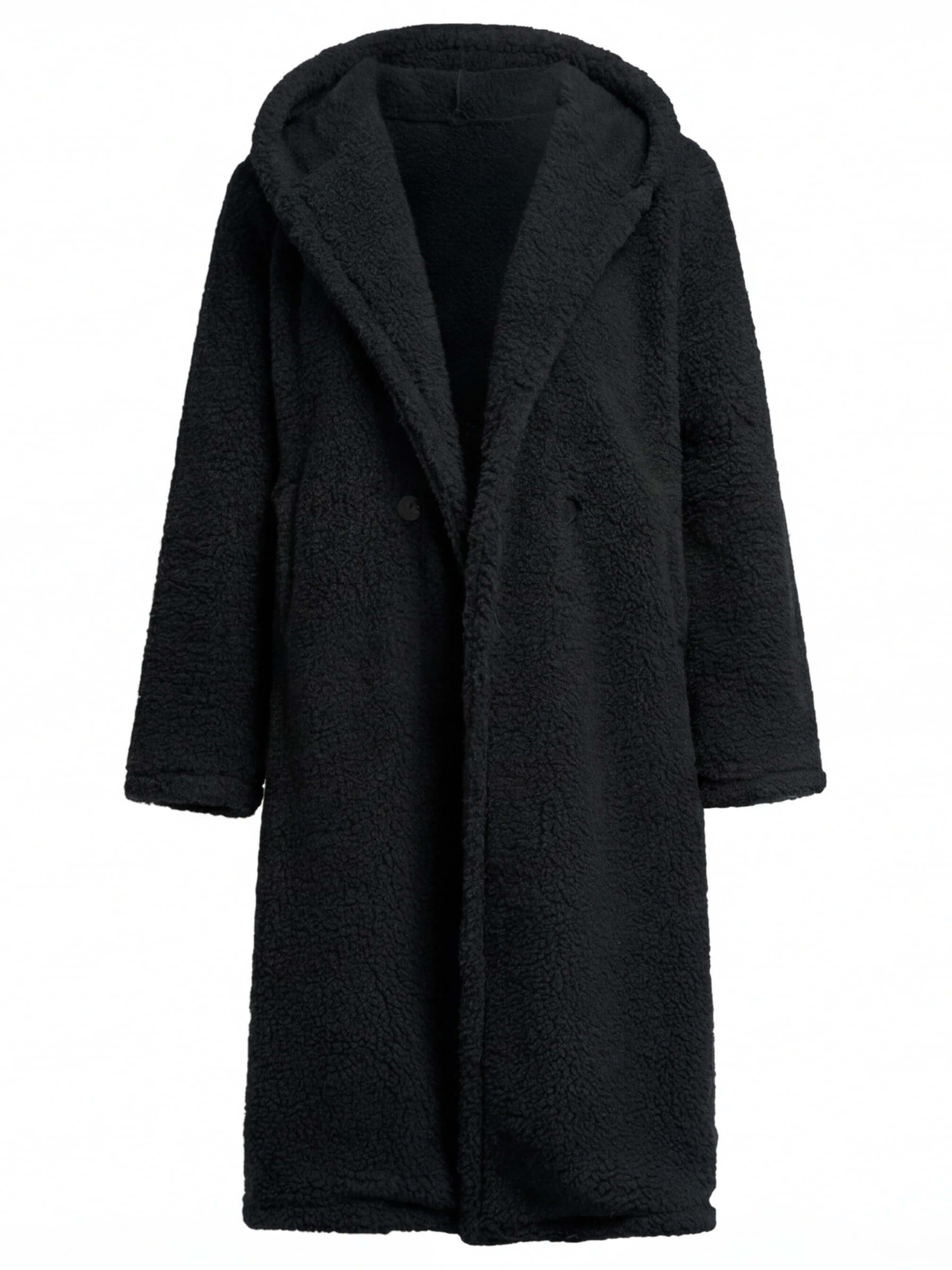 Damen Wintermantel – Kuscheliger Teddy Long Coat