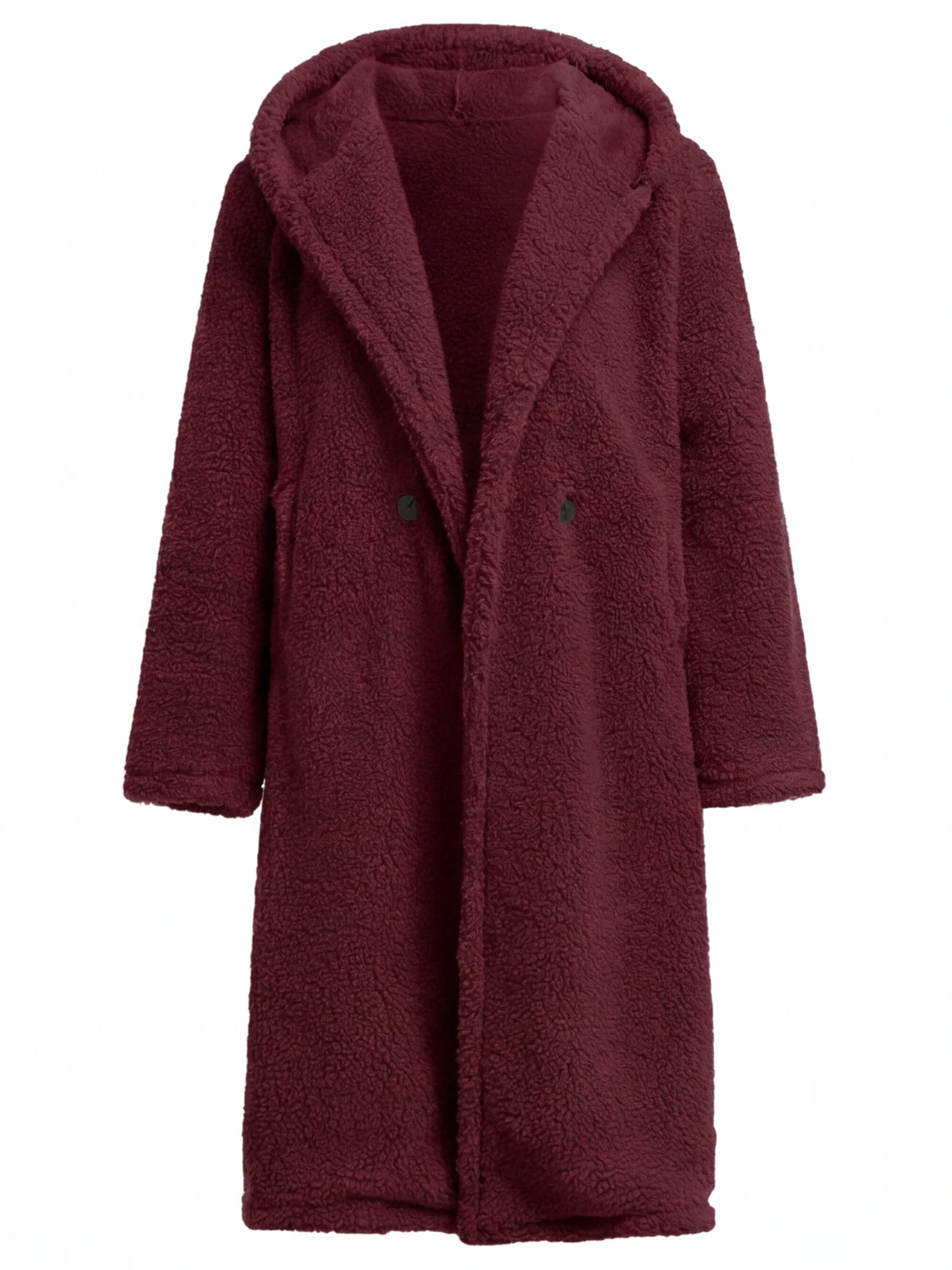 Damen Wintermantel – Kuscheliger Teddy Long Coat