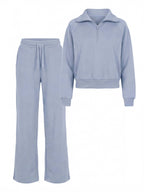 Damen Lounge Set – Weites Sweatshirt & Komfort-Hose mit Kragen