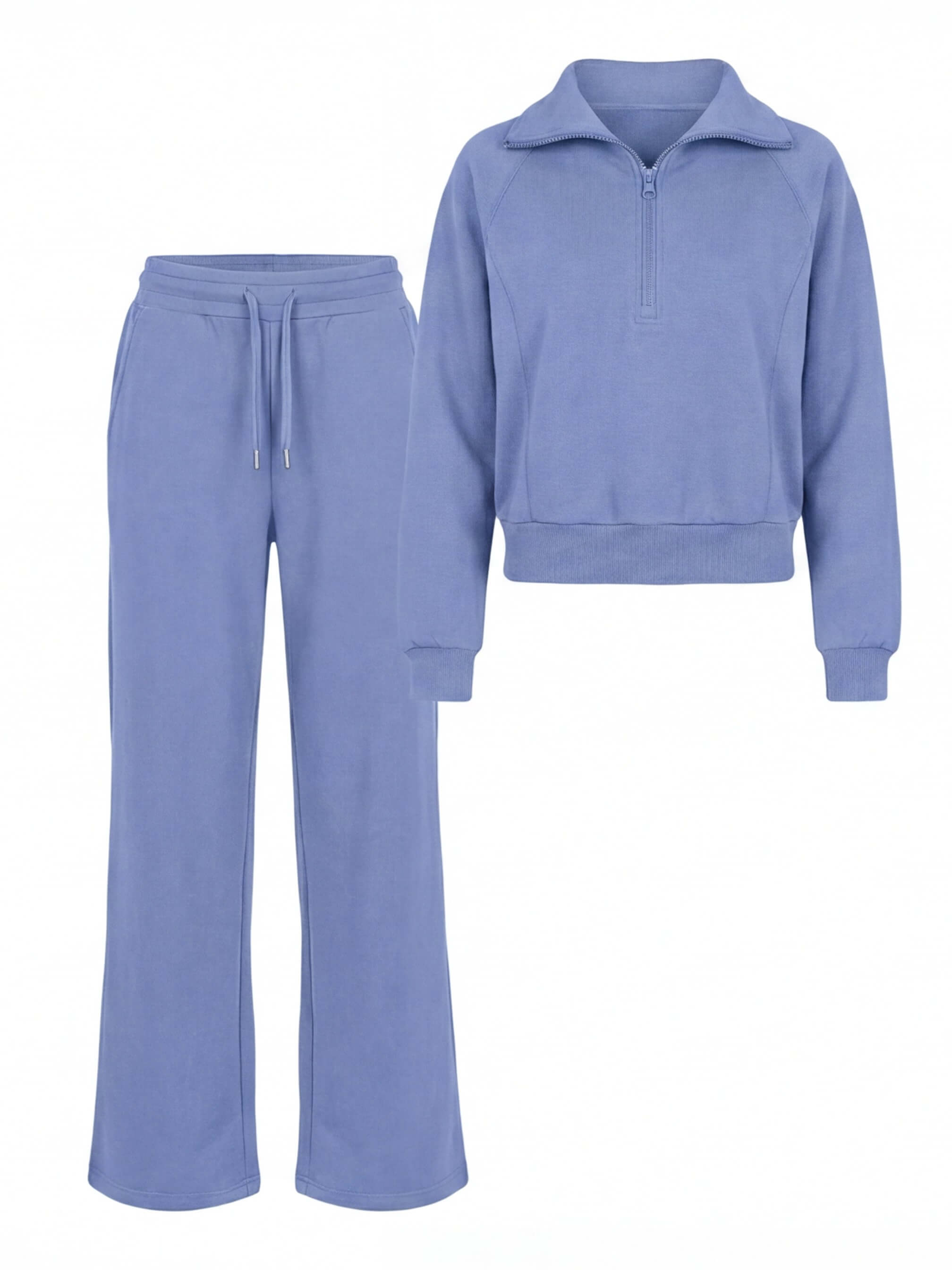 Damen Lounge Set – Weites Sweatshirt & Komfort-Hose mit Kragen