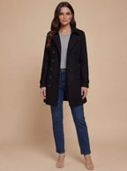 Damen Mantel – Klassischer Zweireihiger Chic Coat