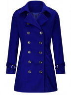 Damen Mantel – Klassischer Zweireihiger Chic Coat