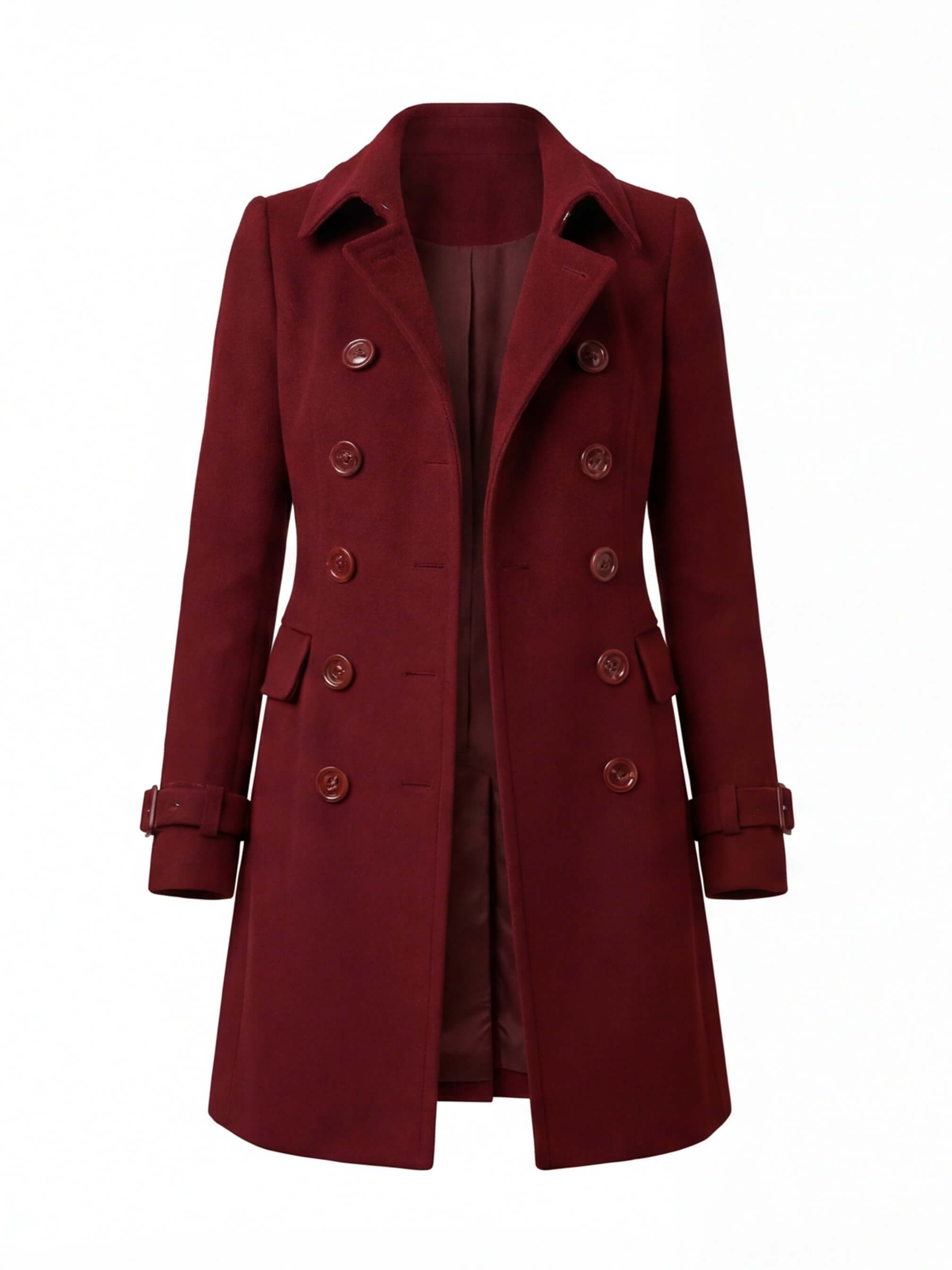 Damen Mantel – Zweireihig, Elegant & Strukturiert