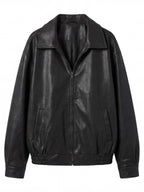 Damen Oversize Lederjacke – Weite PU Bomberjacke im Streetstyle-Look