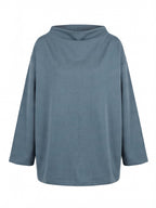 Damen Oversize Sweatshirt – Minimalistischer Stehkragen Pullover