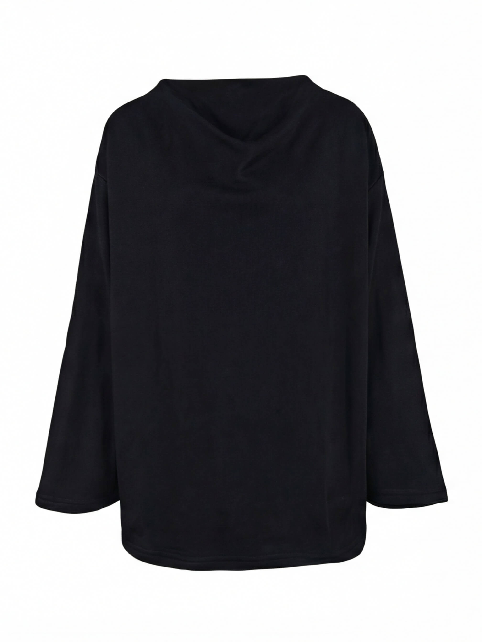Damen Oversize Sweatshirt – Minimalistischer Stehkragen Pullover