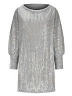Damen Partykleid – Elegantes Frühlingskleid mit Pailletten
