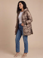 Damen Pufferjacke – Warme, Leichte & Stylische Steppjacke mit Kapuze