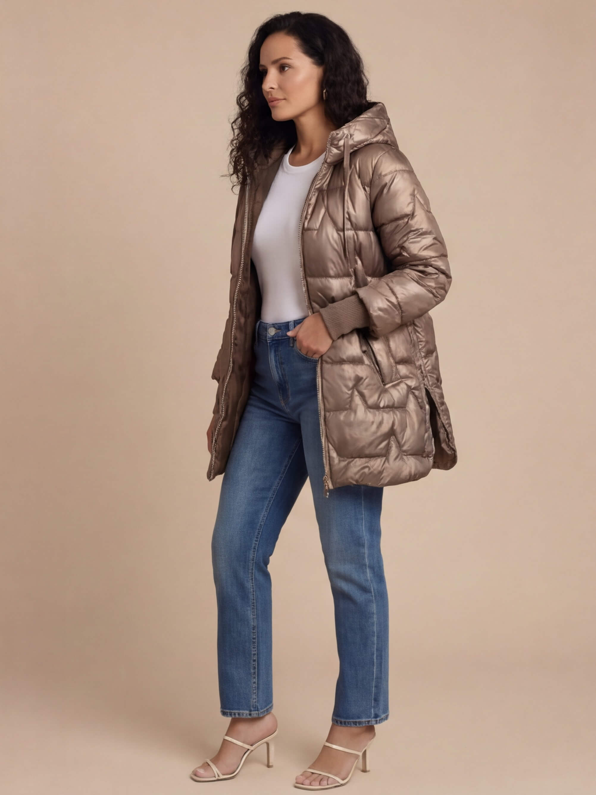 Damen Pufferjacke – Warme, Leichte & Stylische Steppjacke mit Kapuze
