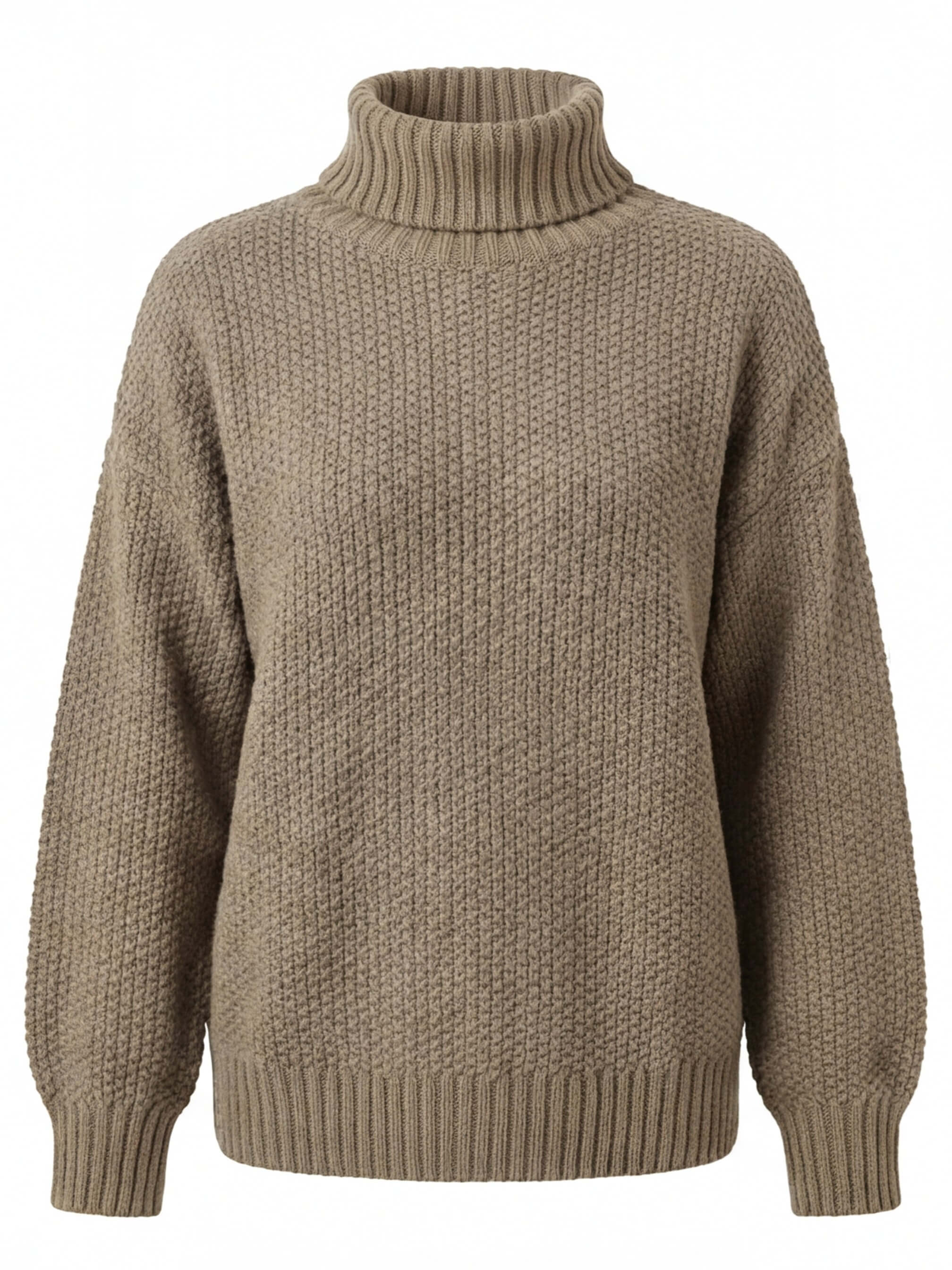Damen Pullover – Oversized, Warm & Strukturierter Waffelstrick