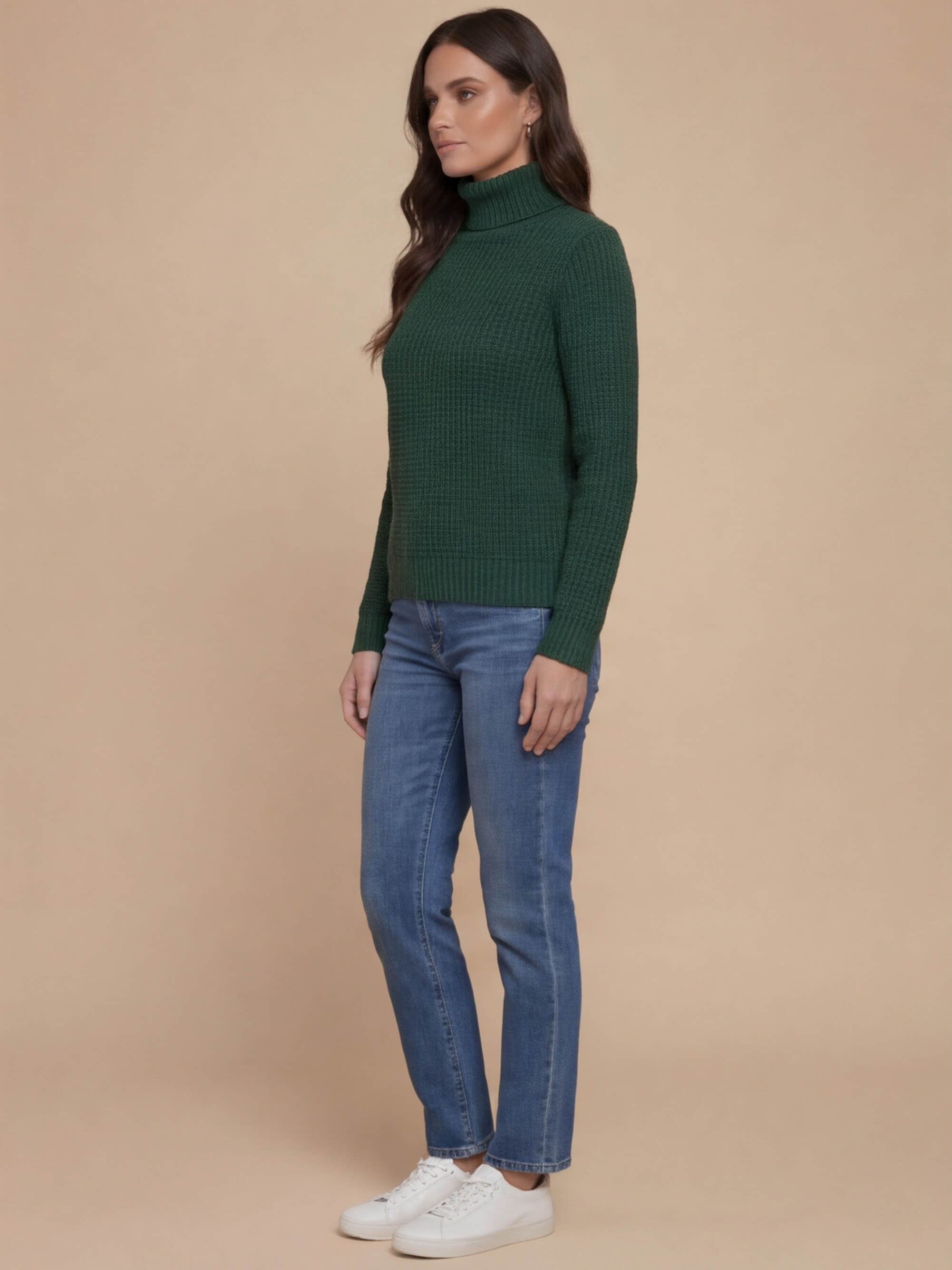 Damen Pullover – Oversized, Warm & Strukturierter Waffelstrick