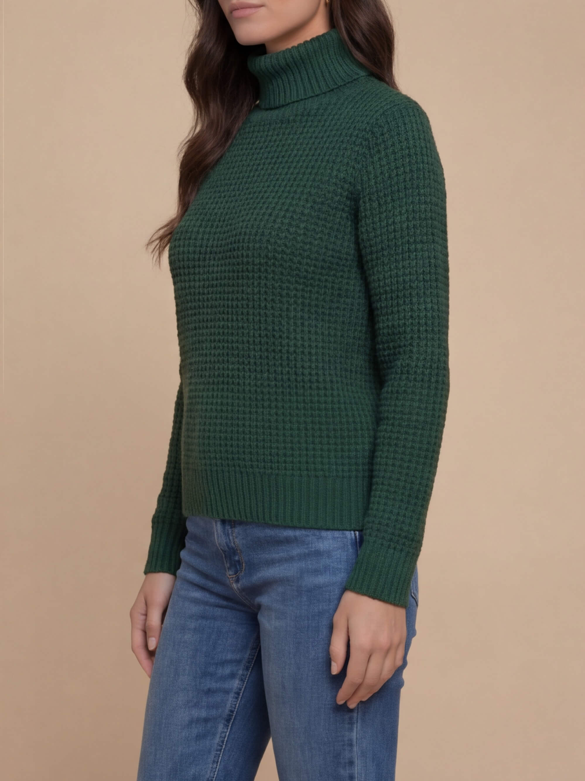 Damen Pullover – Oversized, Warm & Strukturierter Waffelstrick