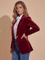 Damen Samtblazer – Modern, edel & zeitlos