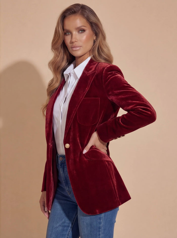 Damen Samtblazer – Modern, edel & zeitlos