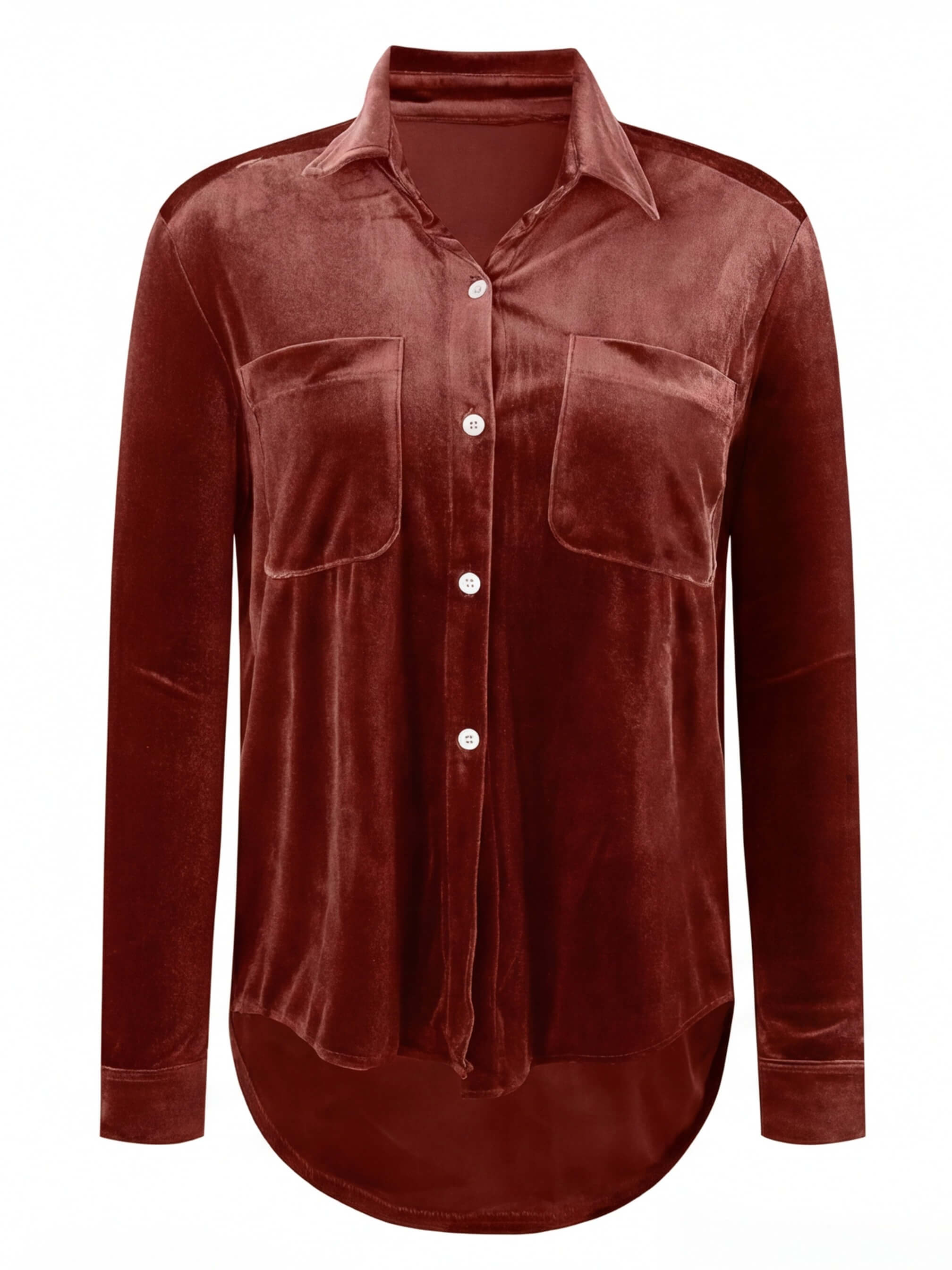 Damen Samtbluse – Eleganter Look mit weichem Velvet-Finish
