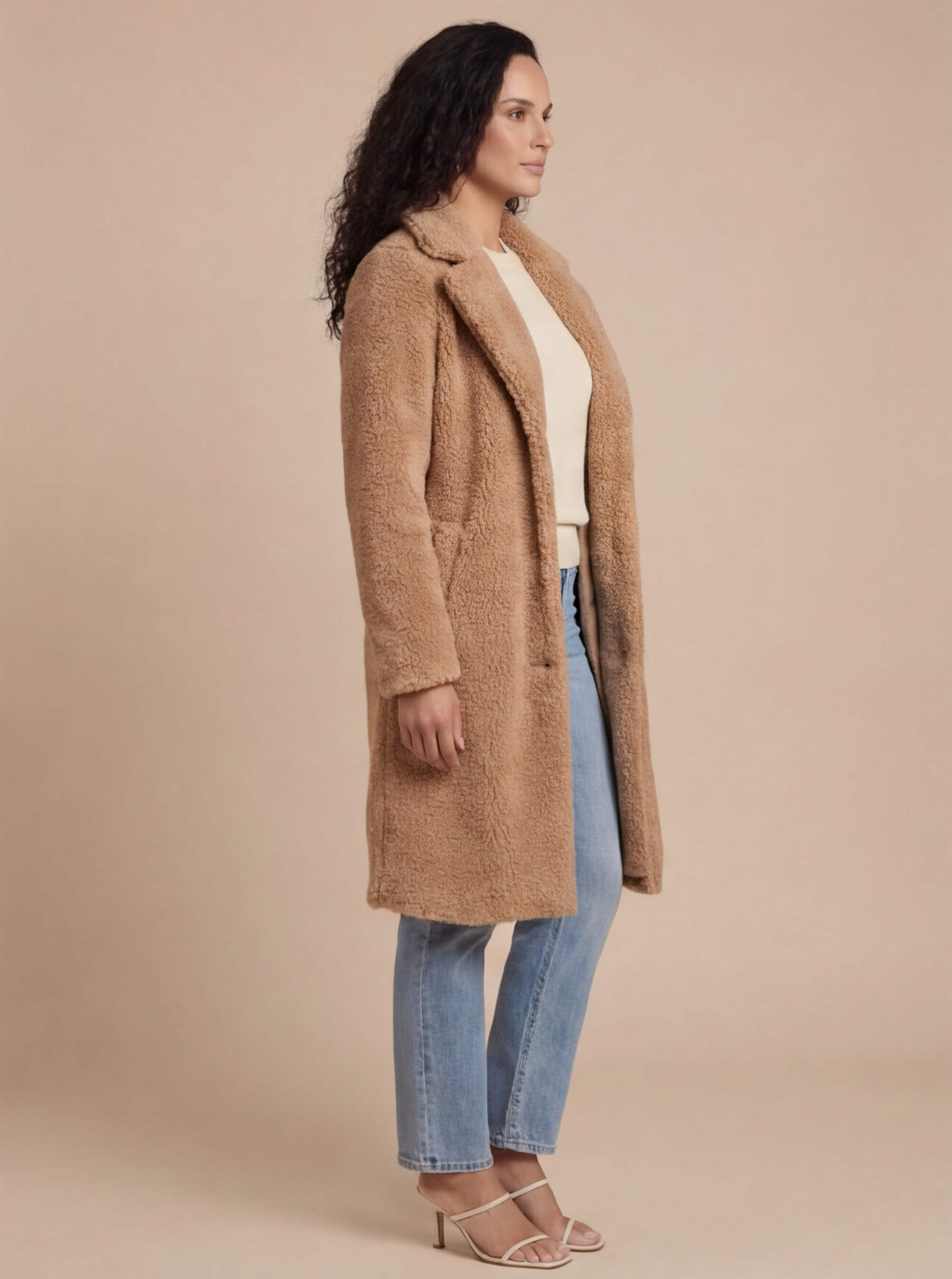 Damen Teddy Mantel – Weich Gefüttert & Kuscheliger Wintercoat