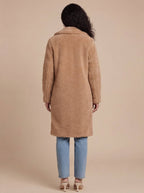 Damen Teddy Mantel – Weich Gefüttert & Kuscheliger Wintercoat