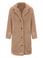 Damen Teddy Mantel – Weich Gefüttert & Kuscheliger Wintercoat