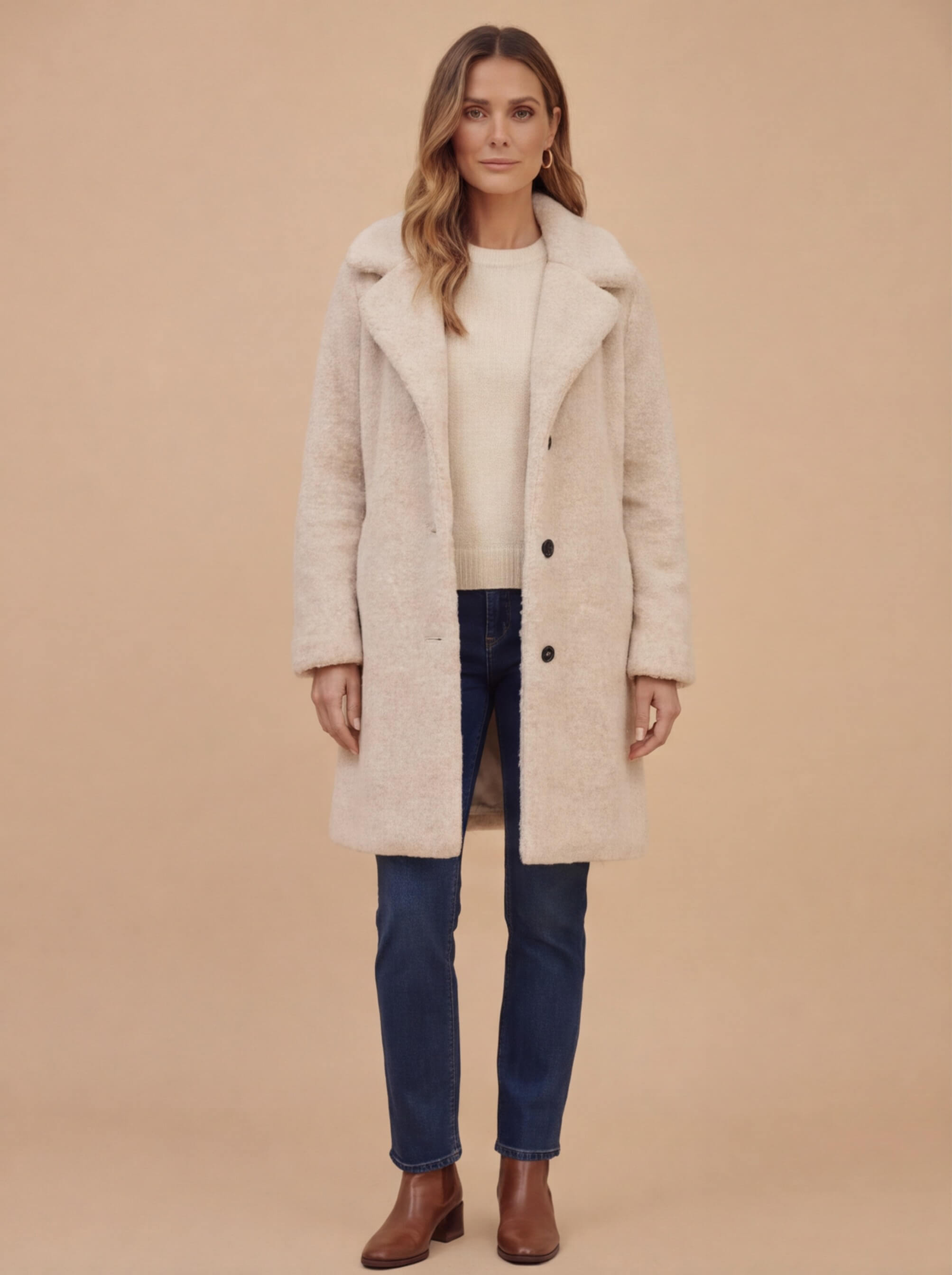 Damen Teddymantel – Weich, warm & perfekt für den Winter