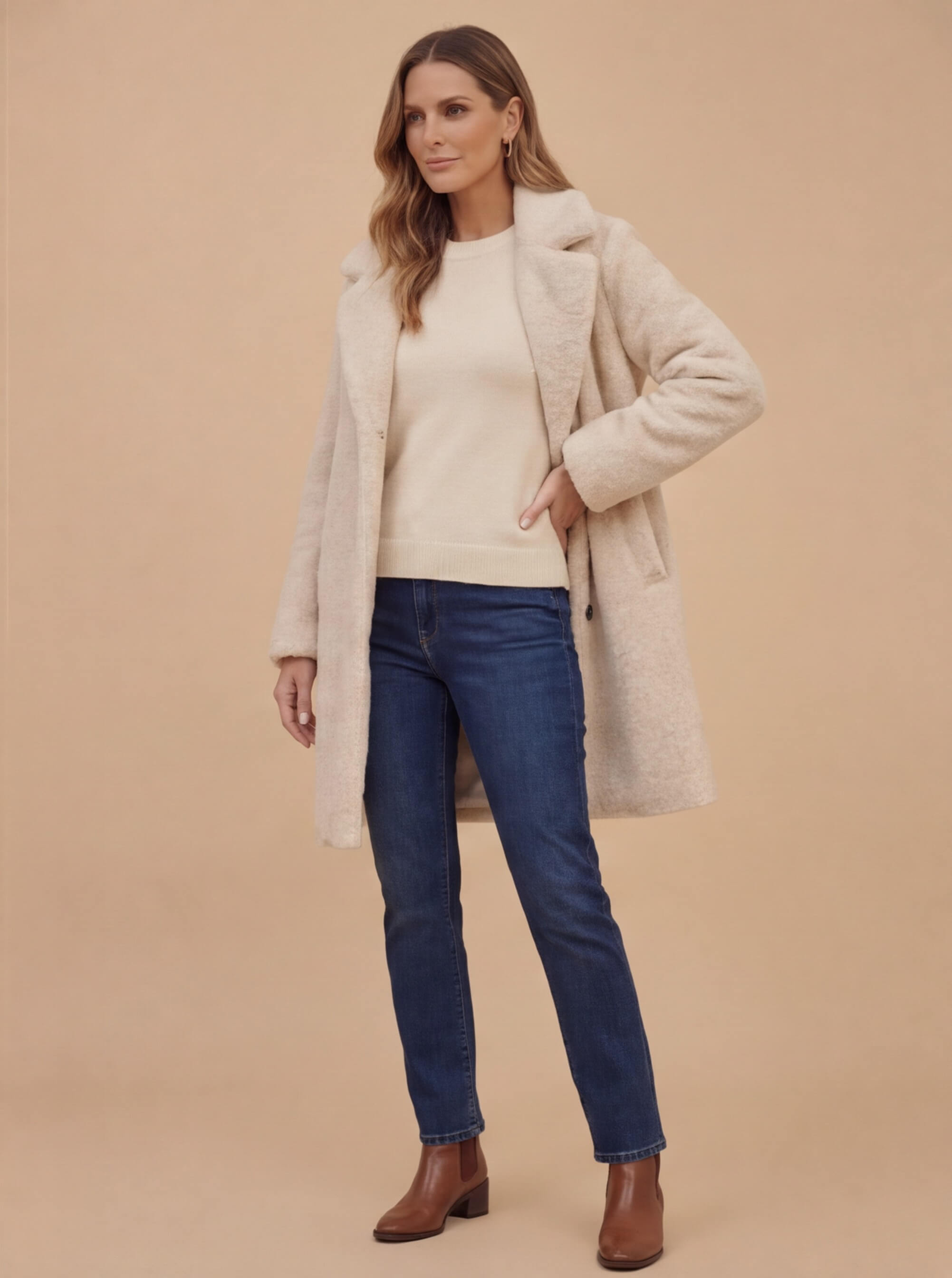 Damen Teddymantel – Weich, warm & perfekt für den Winter