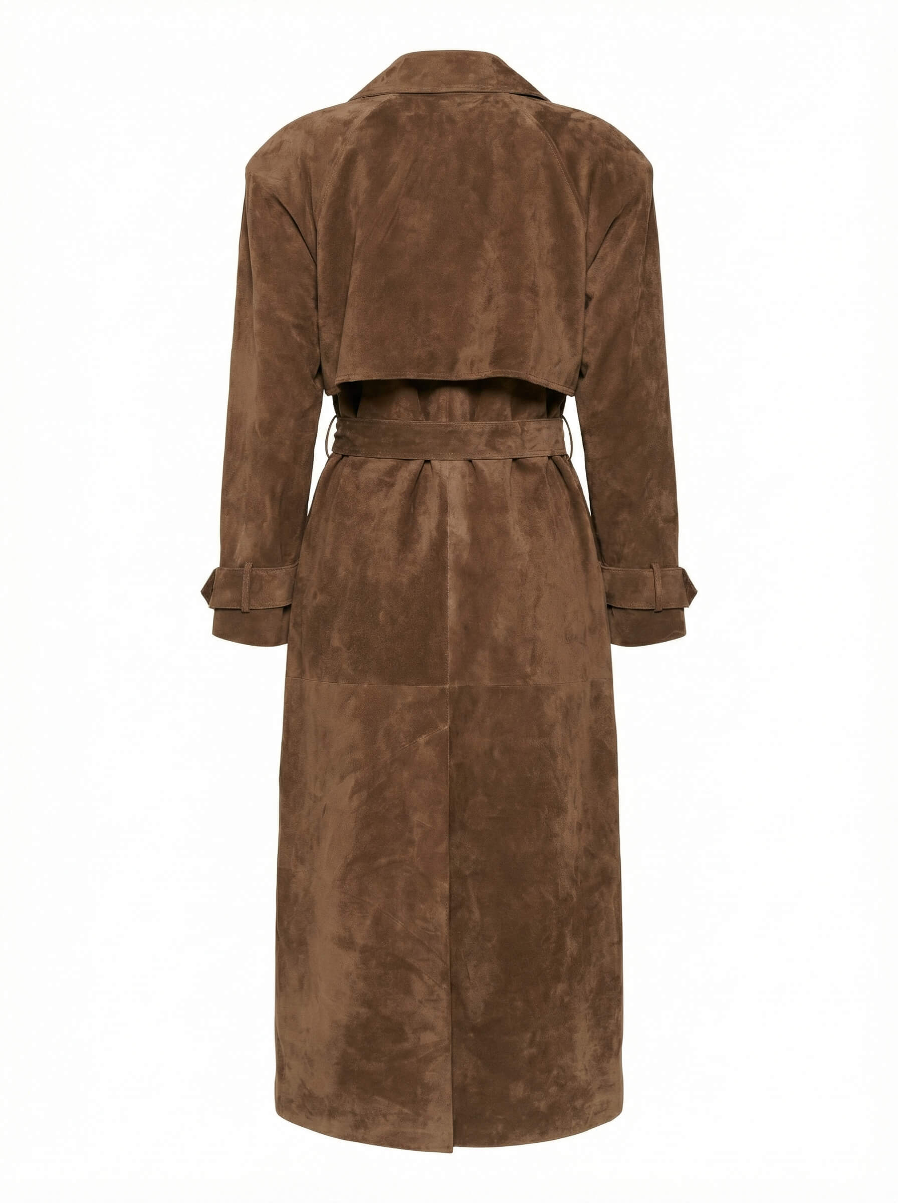 Damen Trenchcoat - Wildlederoptik & Zeitlose Eleganz