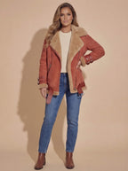 Damen Winter Bikerjacke – Warm, Modern & Mit Kuschelfutter