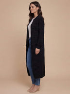 Damen Strick-Longcardigan – Warm, Modern & Mit Pom-Details