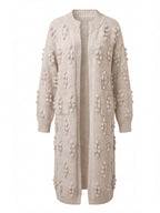 Damen Strick-Longcardigan – Warm, Modern & Mit Pom-Details