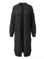 Damen Strick-Longcardigan – Warm, Modern & Mit Pom-Details