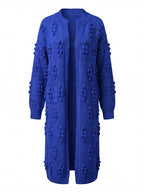 Damen Strick-Longcardigan – Warm, Modern & Mit Pom-Details