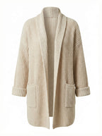 Damen Strickjacke – Langer Cardigan für gemütliche Eleganz