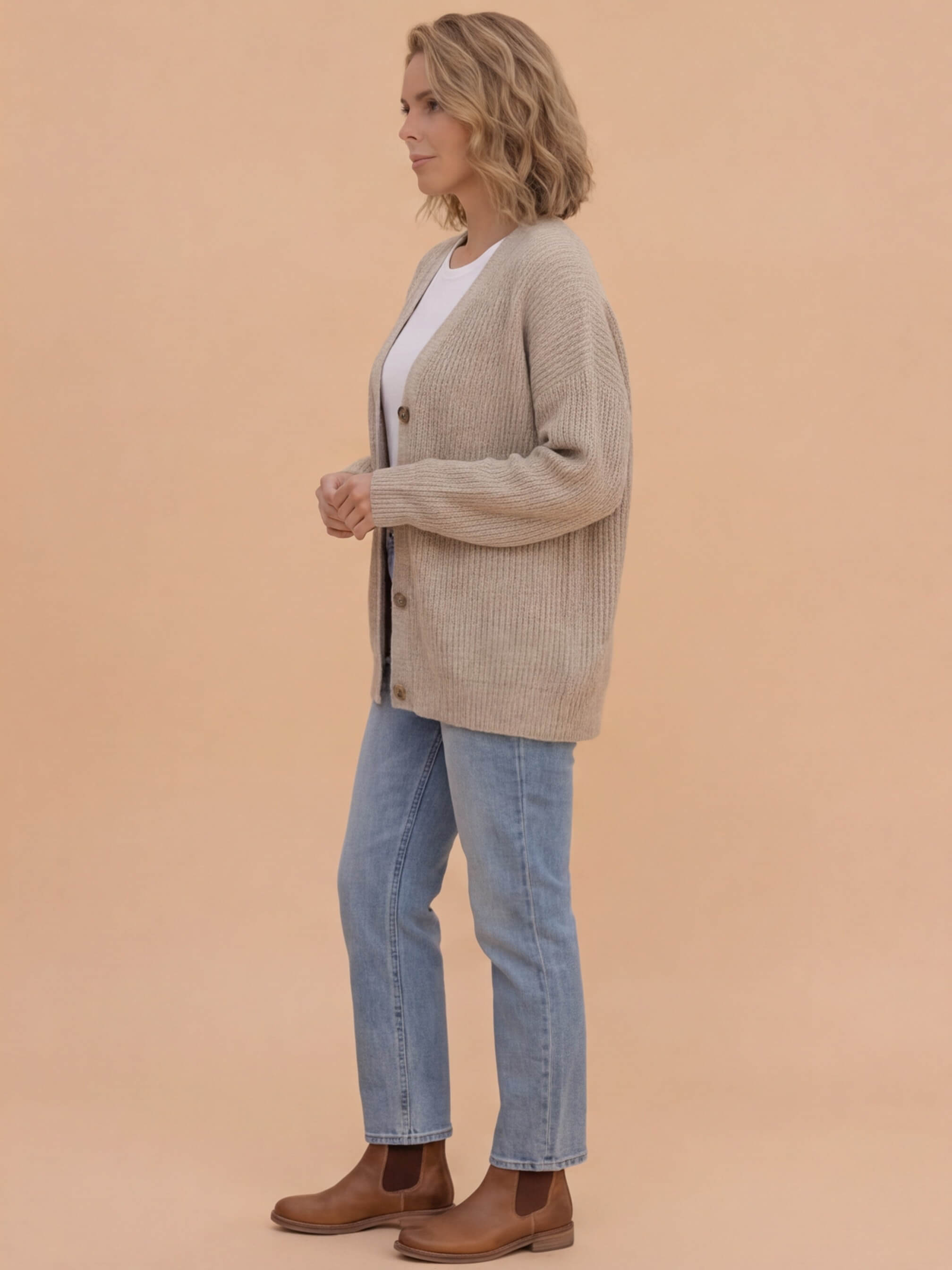 Damen Strickjacke – Oversized, Weich & Zeitlos Elegant
