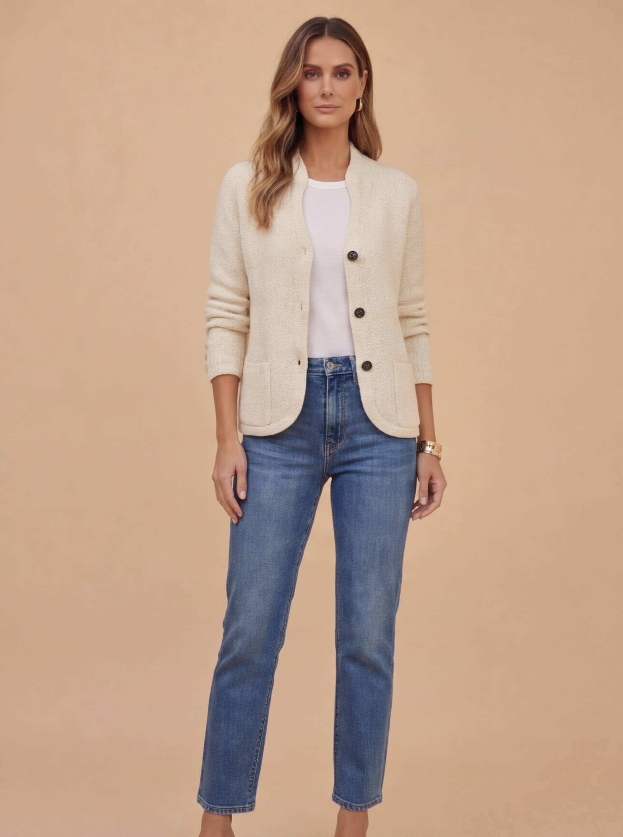Damen Strickjacke – Weich, warm & elegant