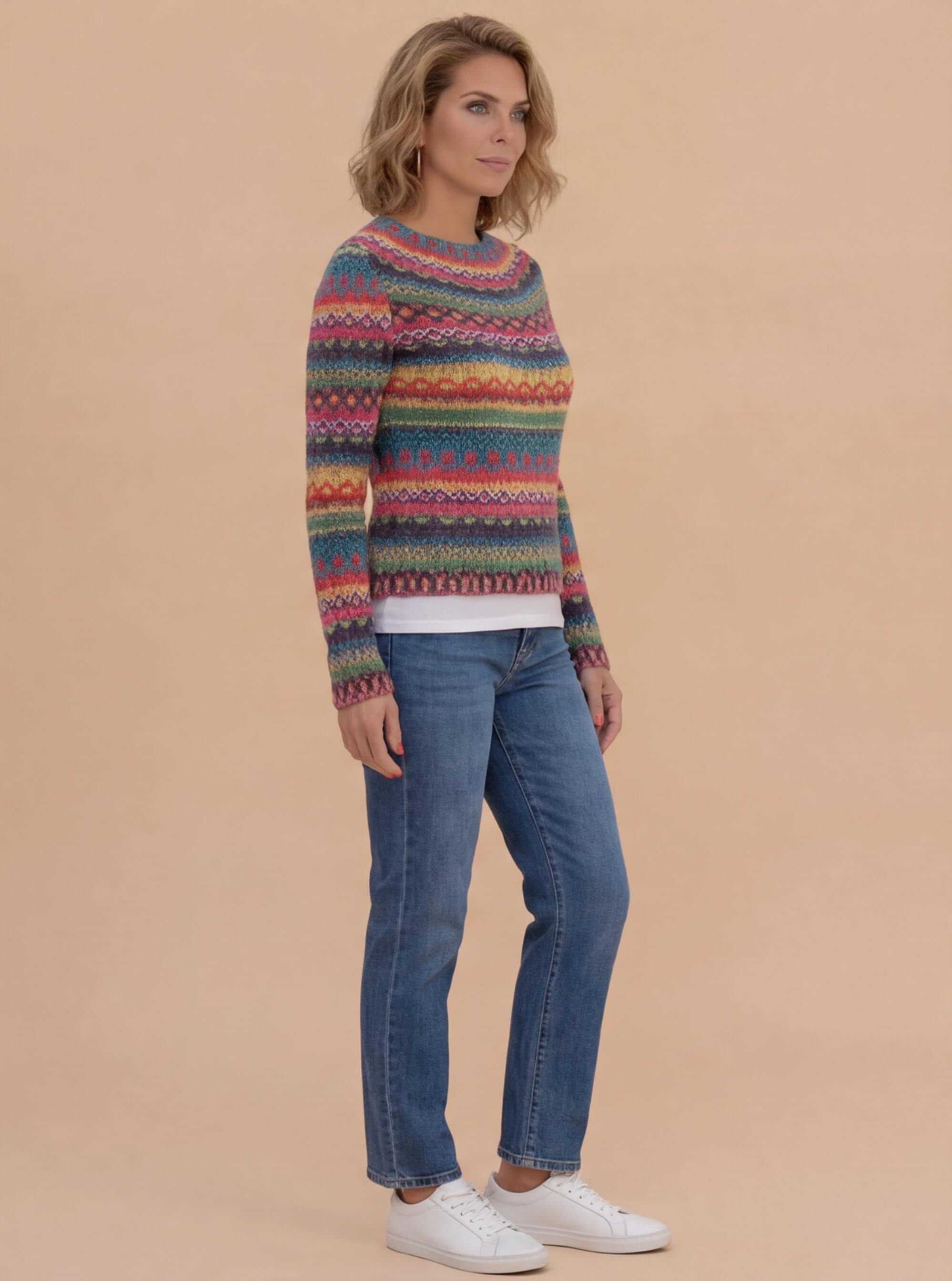 Damen Strickpullover – Bunt, gemütlich & einzigartig