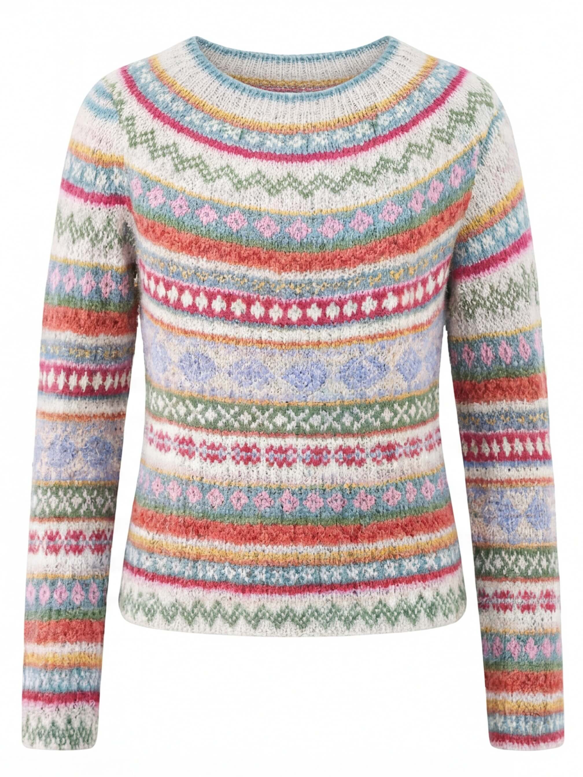 Damen Strickpullover – Bunt, gemütlich & einzigartig