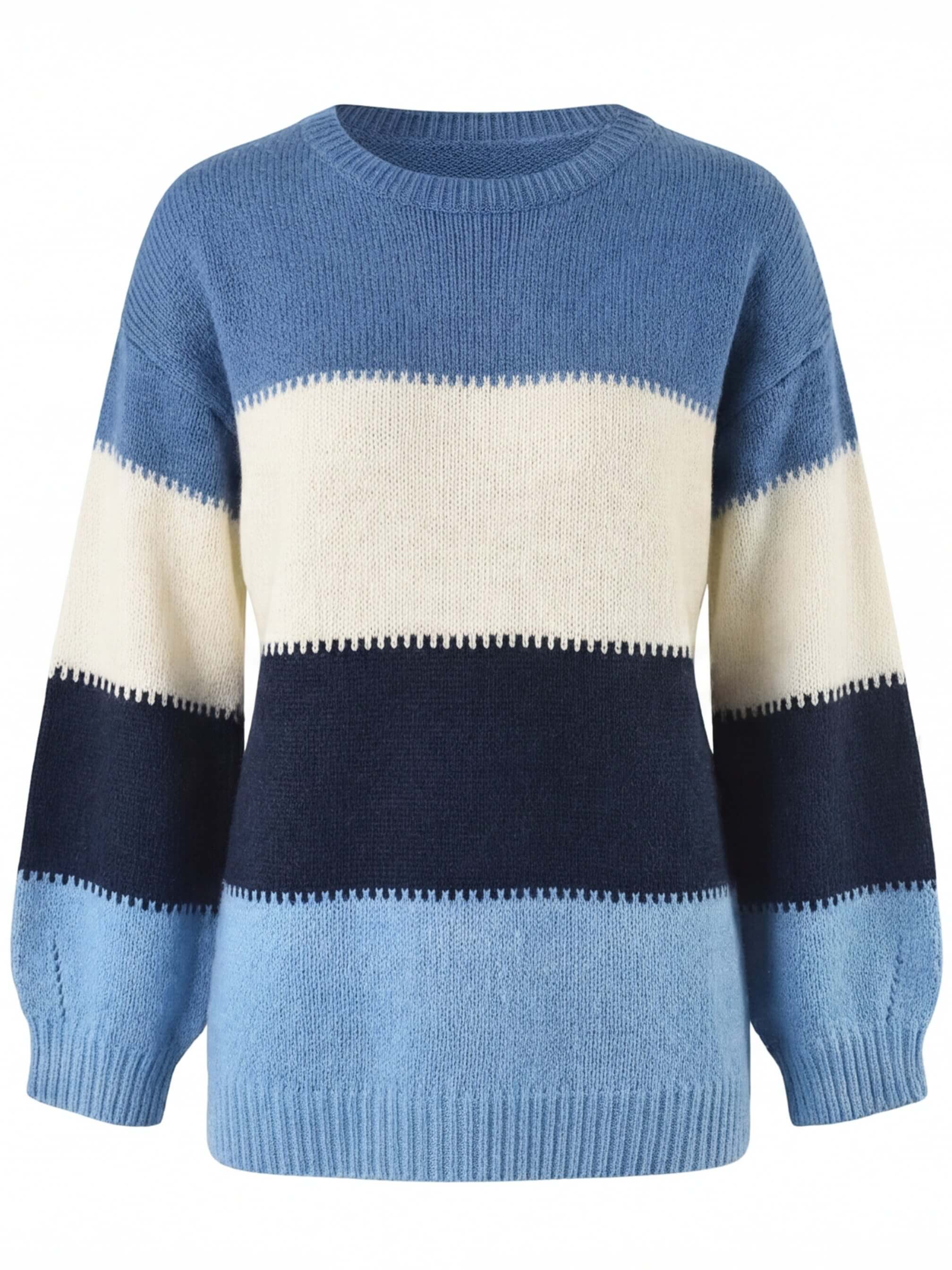 Damen Strickpullover – Gestreift, Warm & Zeitlos