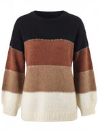 Damen Strickpullover – Gestreift, Warm & Zeitlos